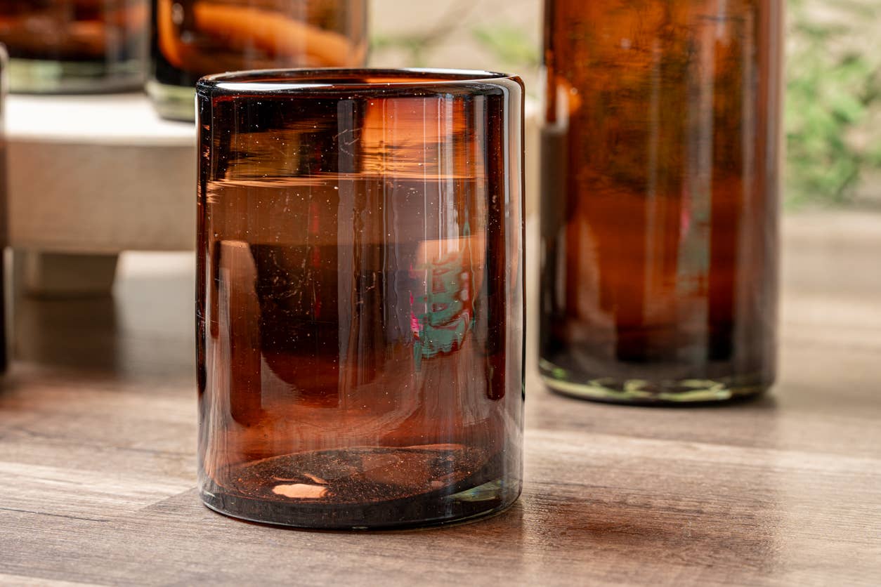 Handblown Mexican Tumblers - Tamarind