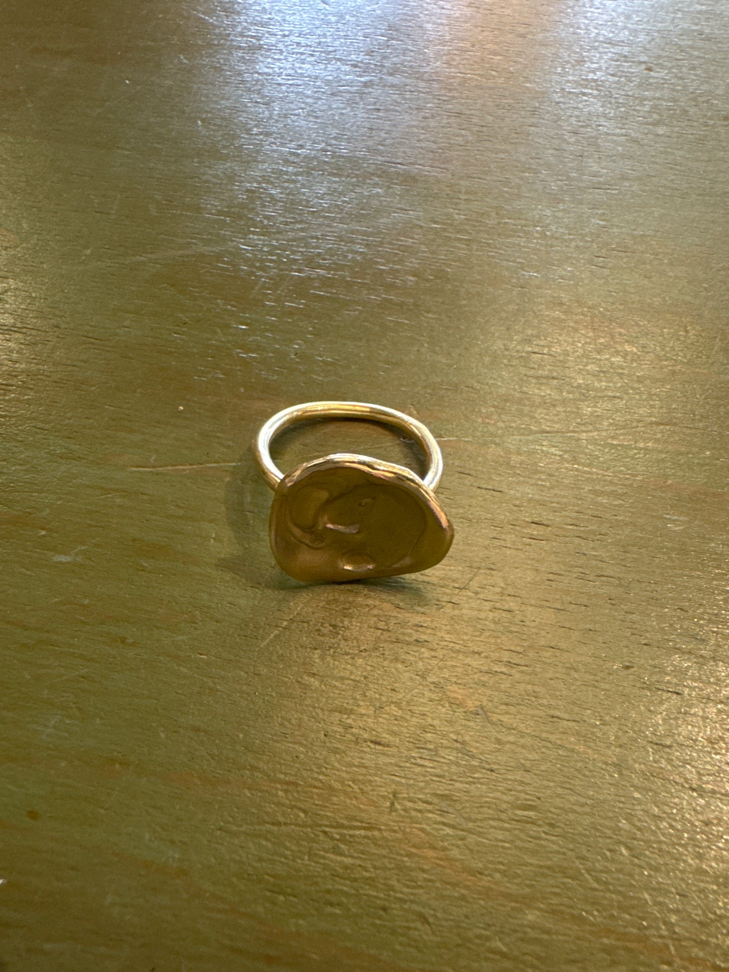 Weave Gold puddle ring gold