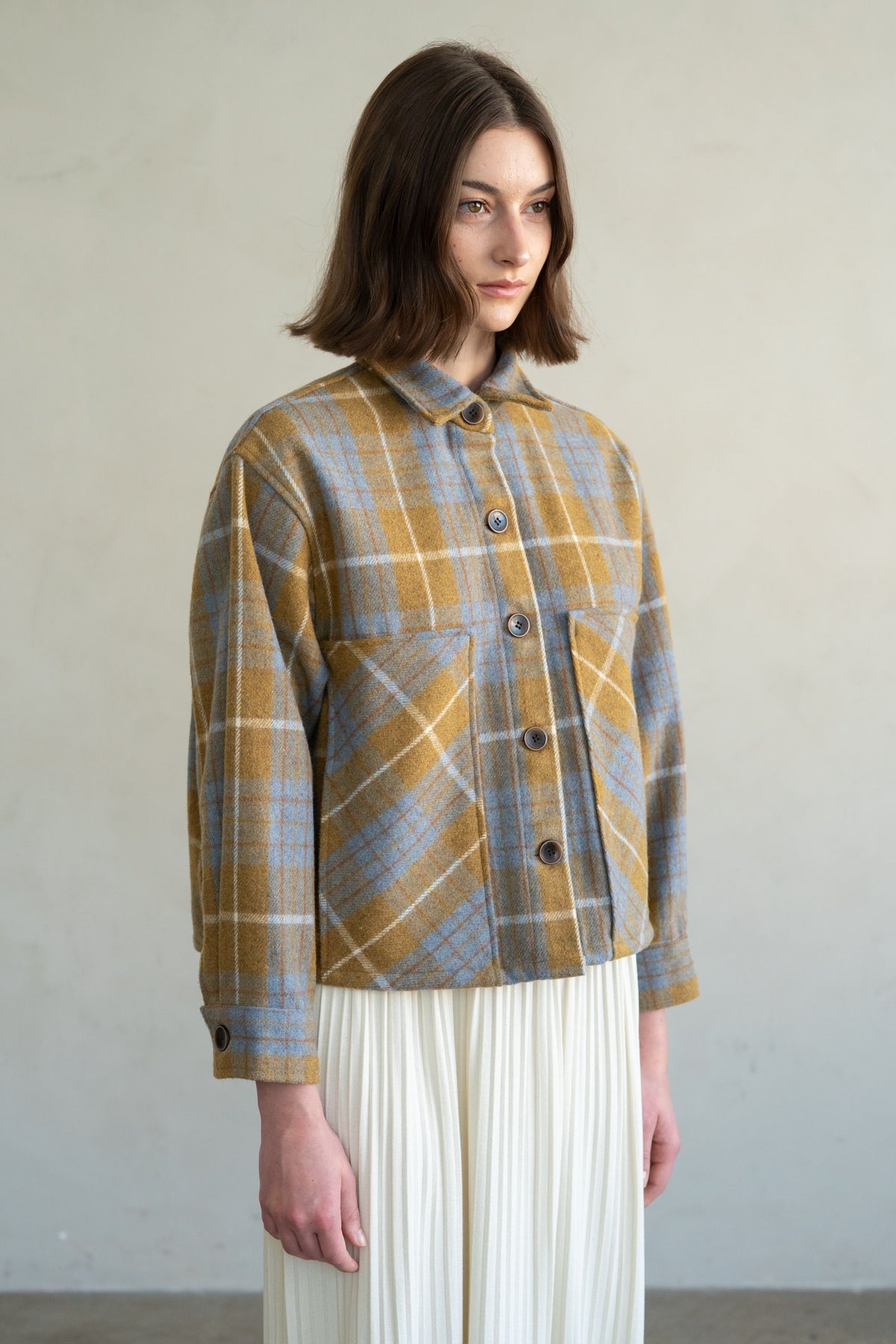 Plaid Button Down Jacket