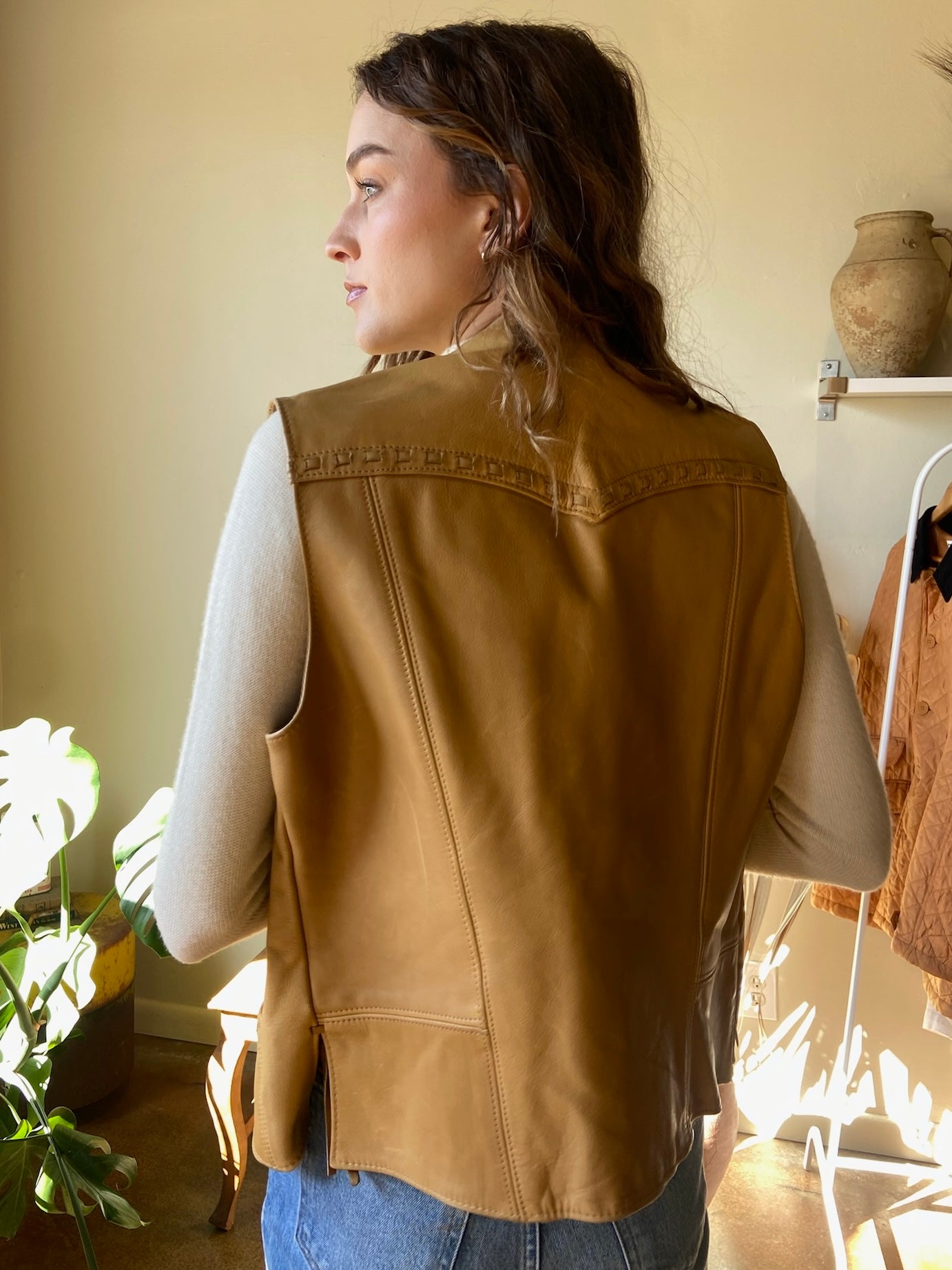 Pioneer Wear Buckskin Leather Vest