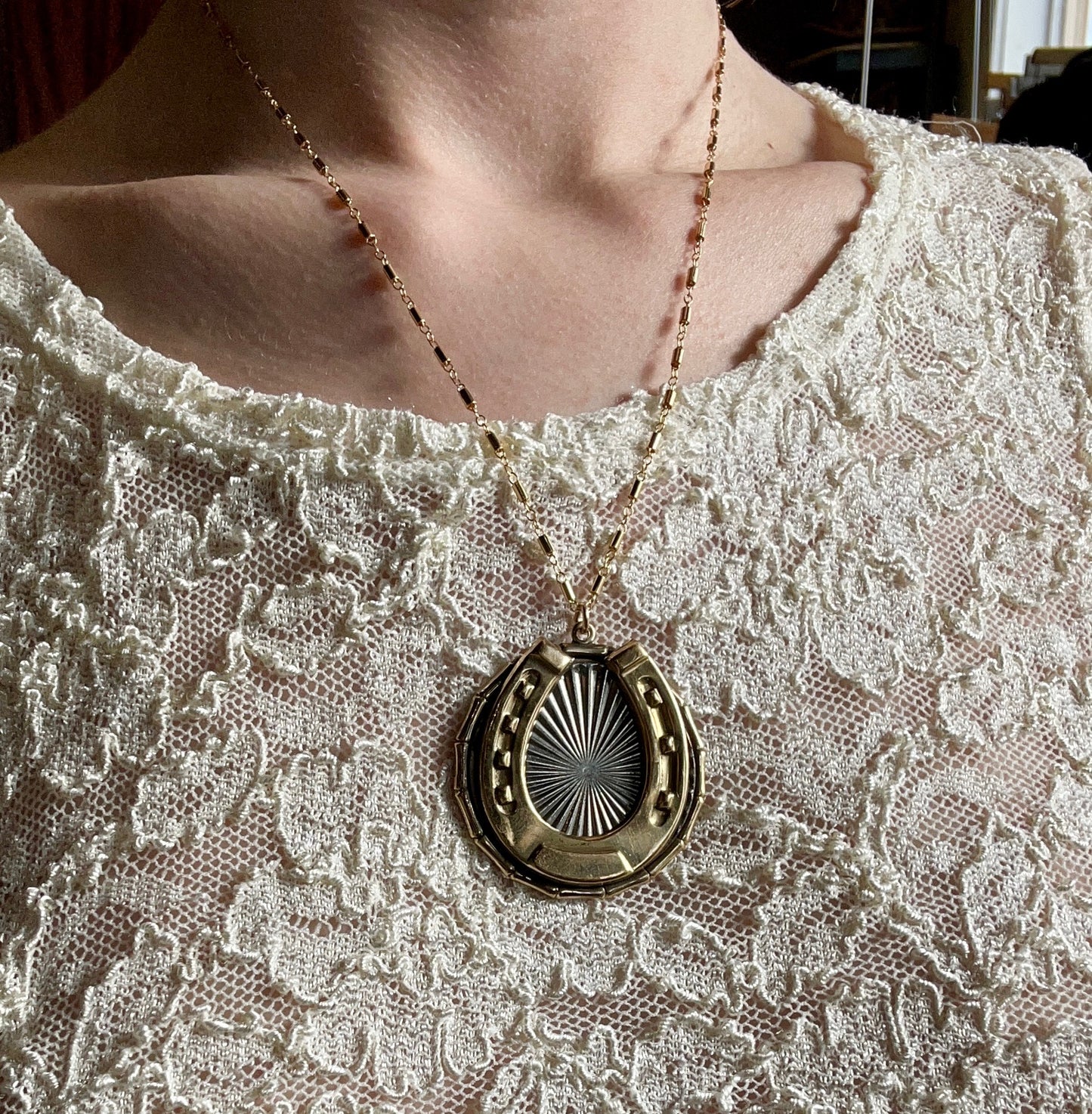 Lux & Luz Silver & Gold Horseshoe Necklace