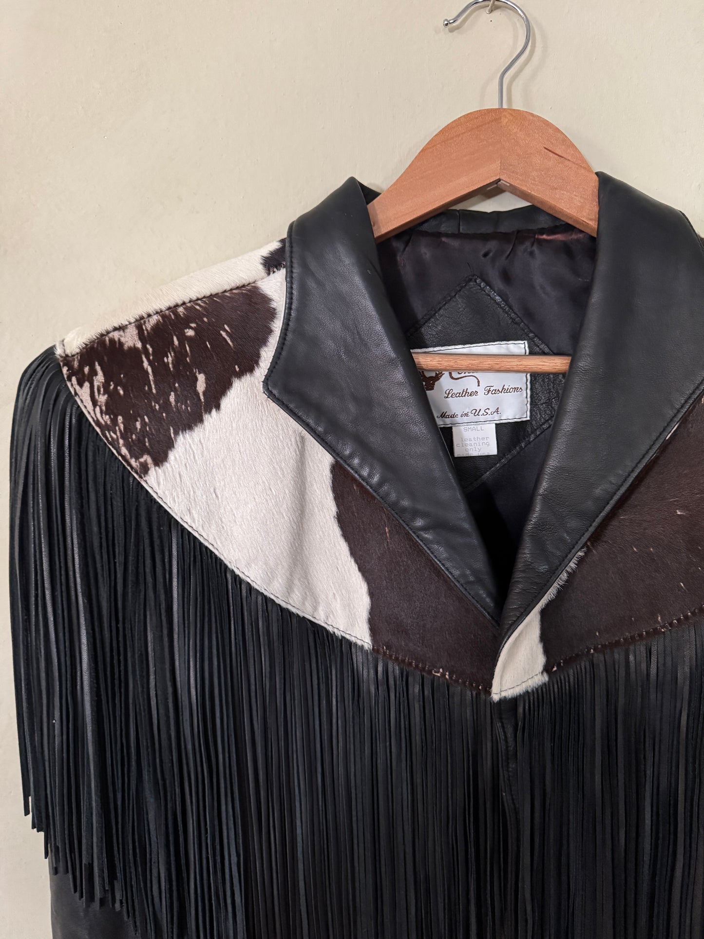 Leather and Cowhide Fringe Jacket