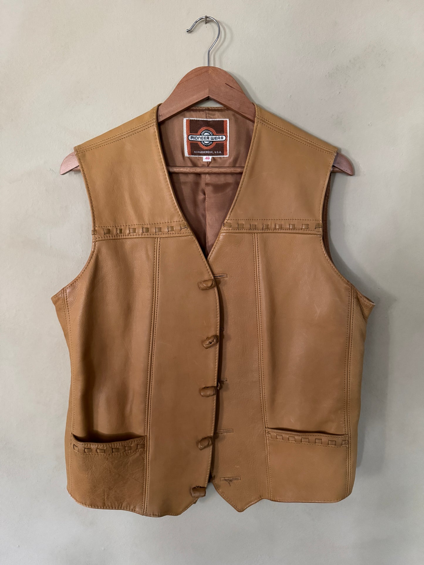 Pioneer Wear Buckskin Leather Vest