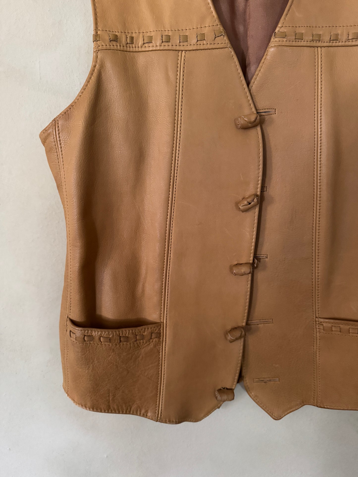 Pioneer Wear Buckskin Leather Vest