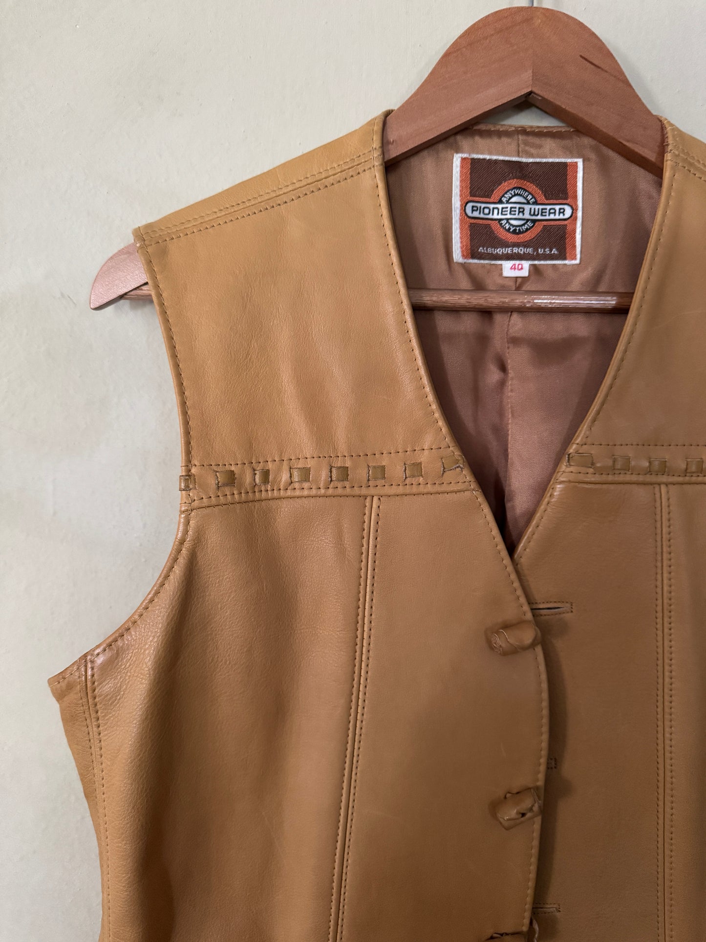 Pioneer Wear Buckskin Leather Vest