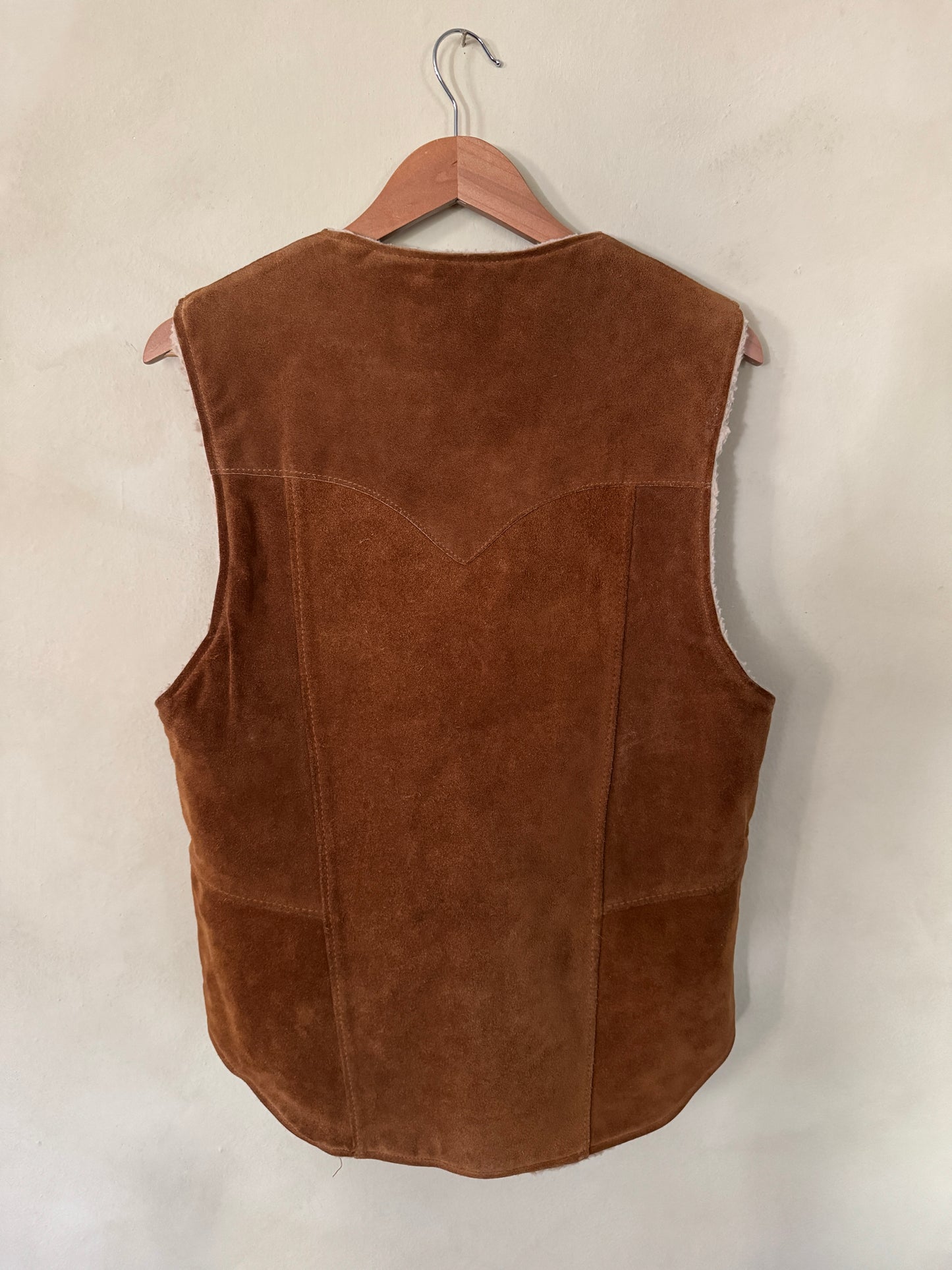 Rancher Suede Shearling Vest