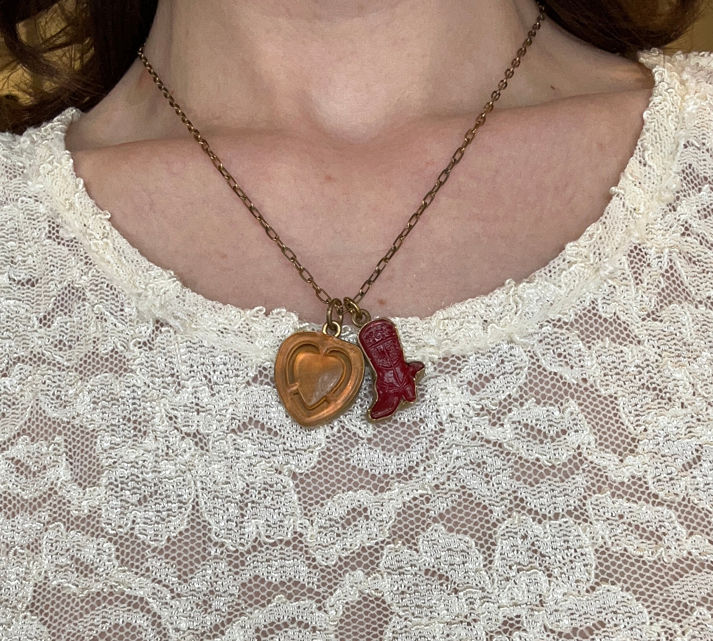 Lux & Luz Red Boot Necklace