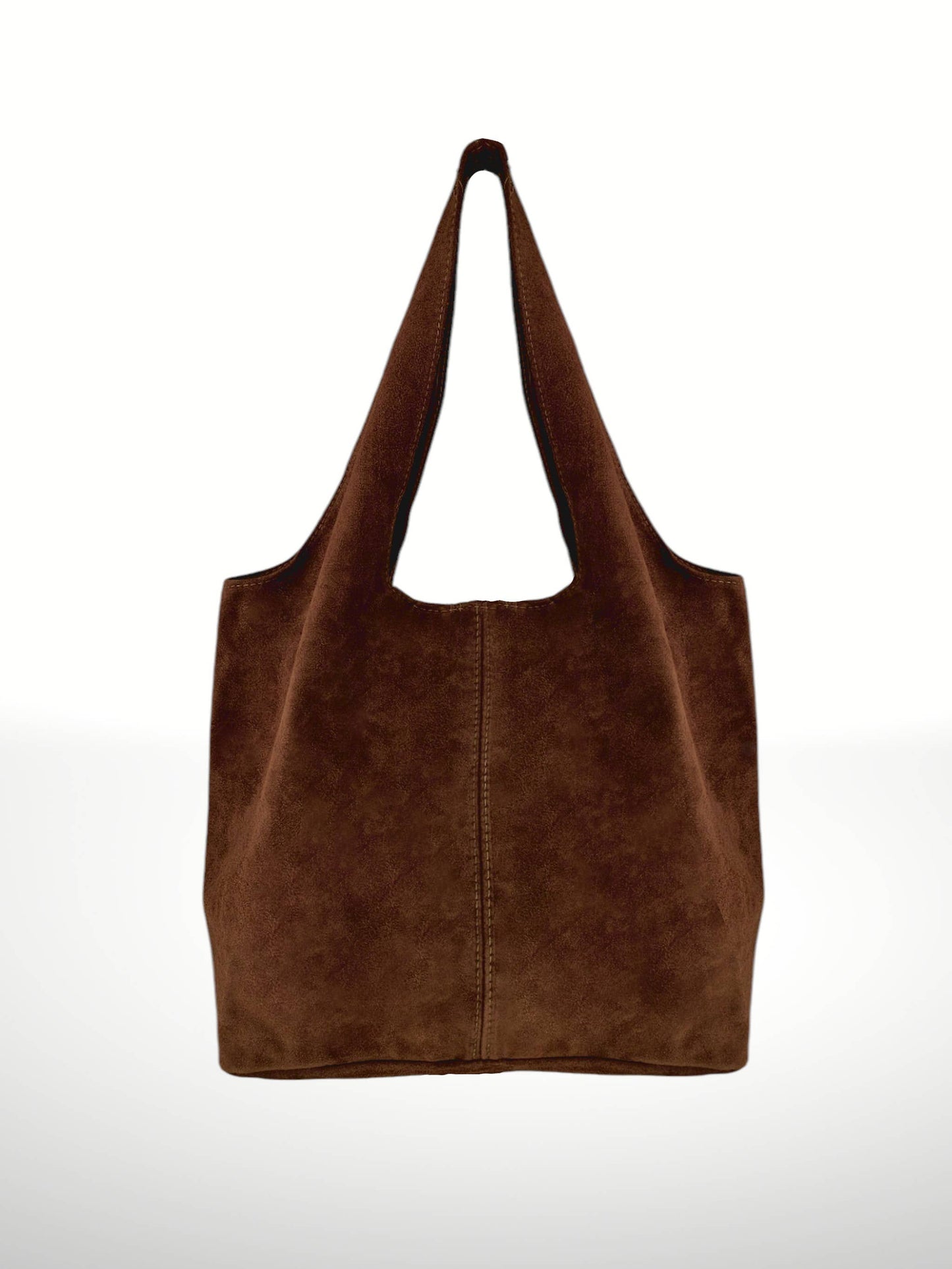 Suede leather shoulder bag