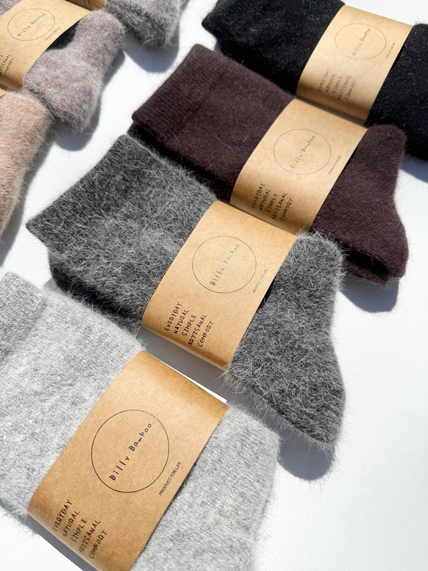 Billy Bamboo Fluff Angora Socks - neutral
