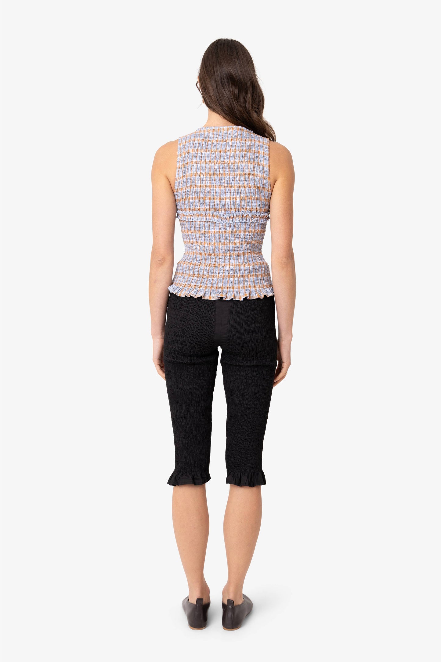 Mona Smocked Gingham Top