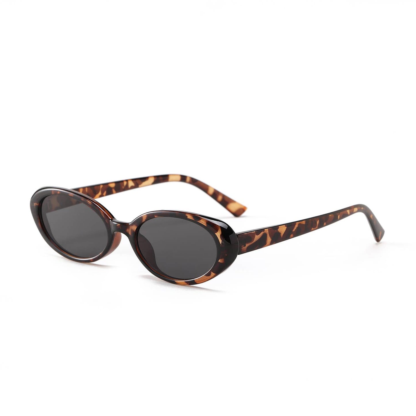 THE CLEO - CLASSIC TORT -  Slim Oval Frame sunglasses