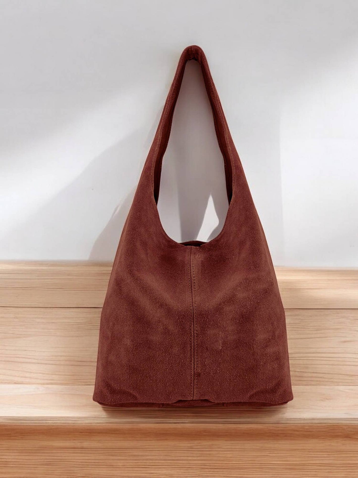 Suede leather bag