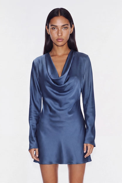 Annabelle Satin Midi Dress