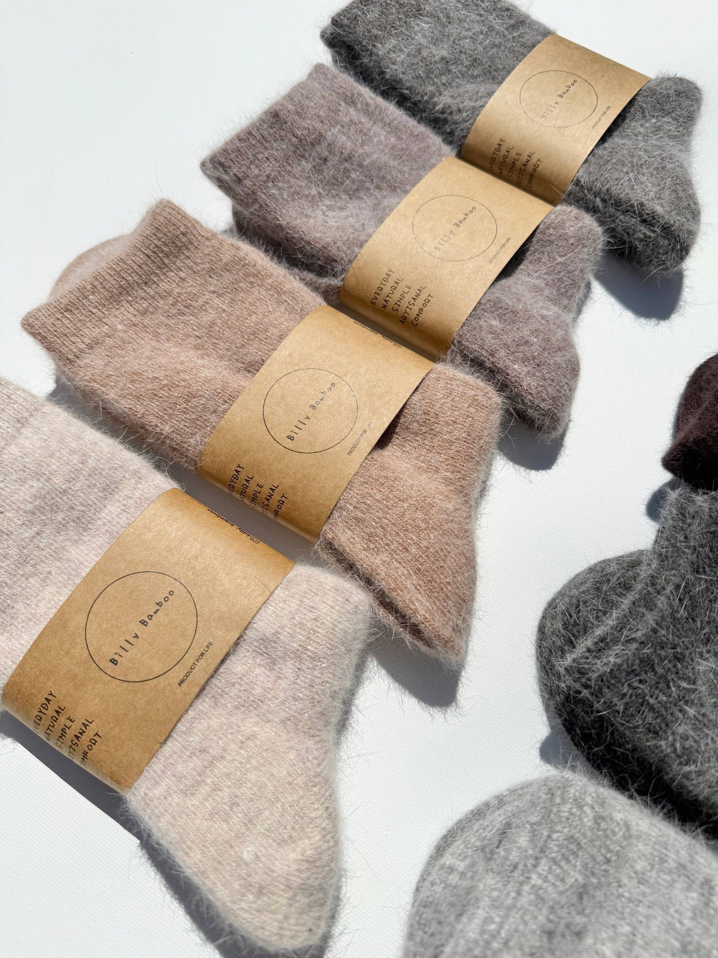Billy Bamboo Fluff Angora Socks - neutral