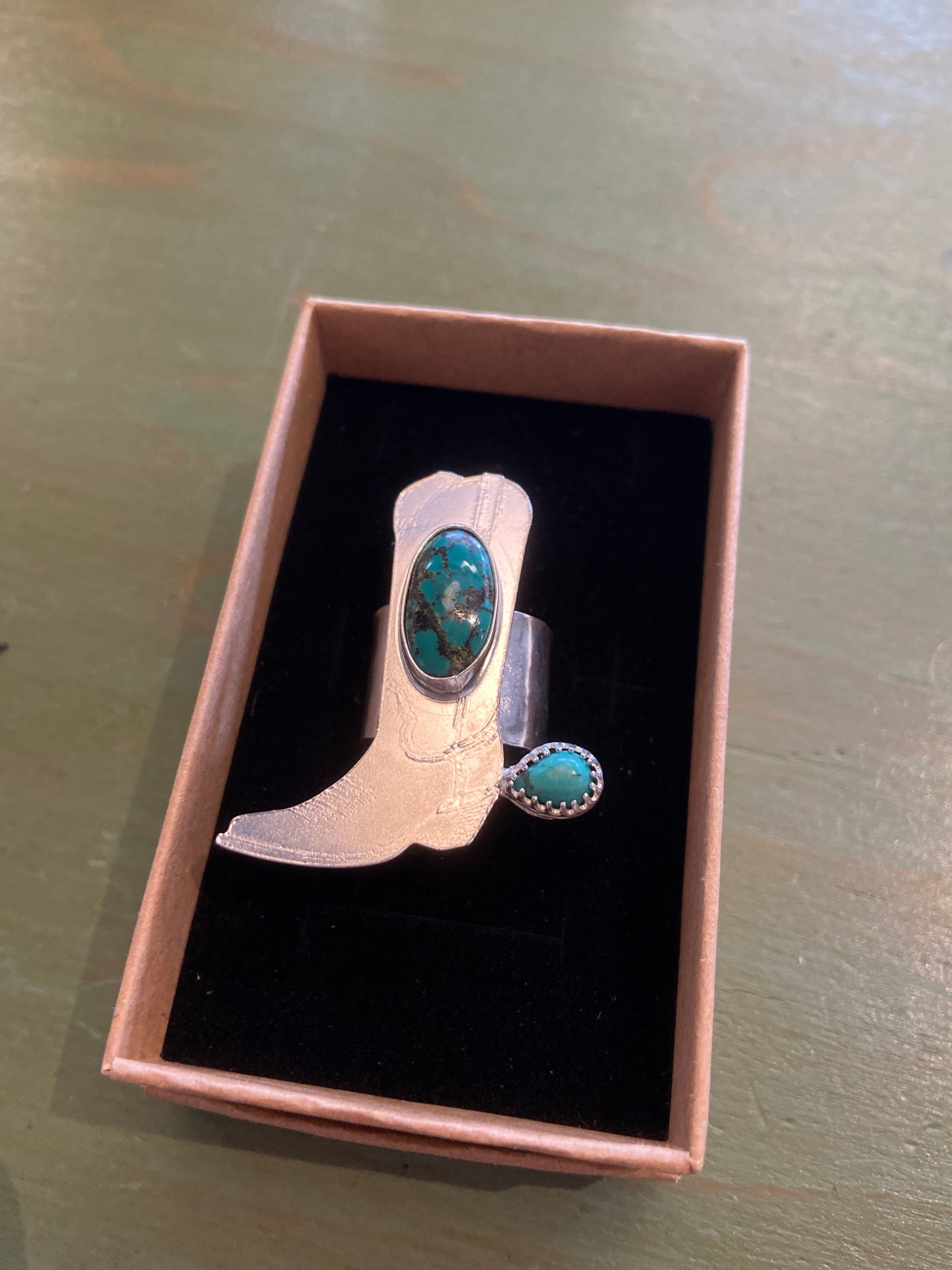 Silverto Strands Turquoise Cowboy Boot Braid Band