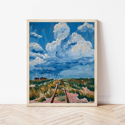 West Texas Rain Clouds Landscape Print