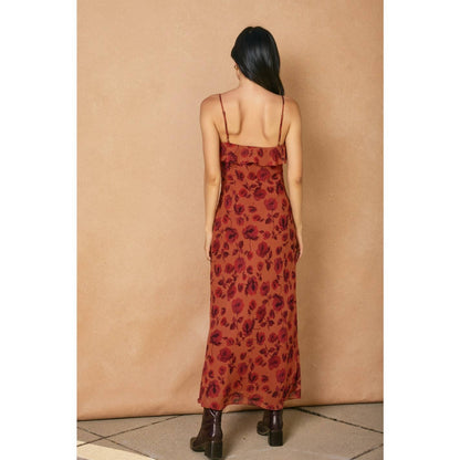 Canyon Still Rosette Detail Maxi Dress