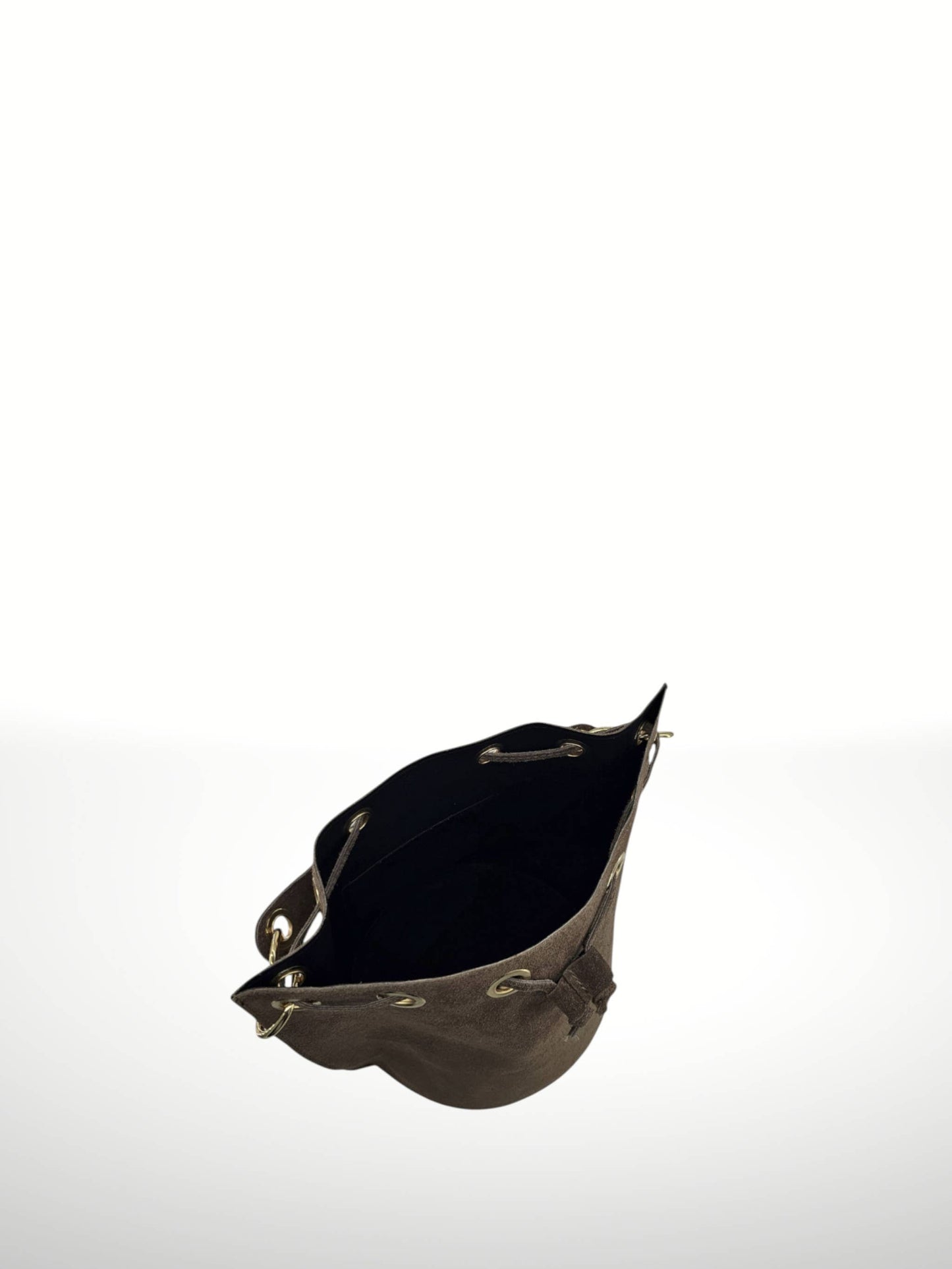 Arlecchino Suede Leather Bucket Bag