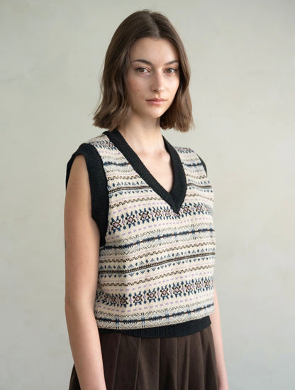 Relaxed Fit Knit Sweater Vest