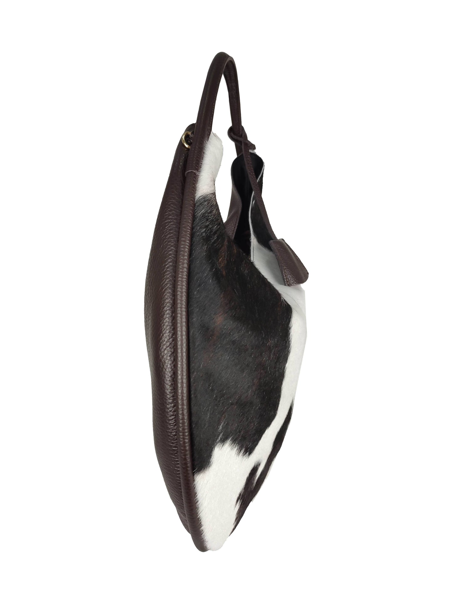 Shoulder bag in pony hair and leather