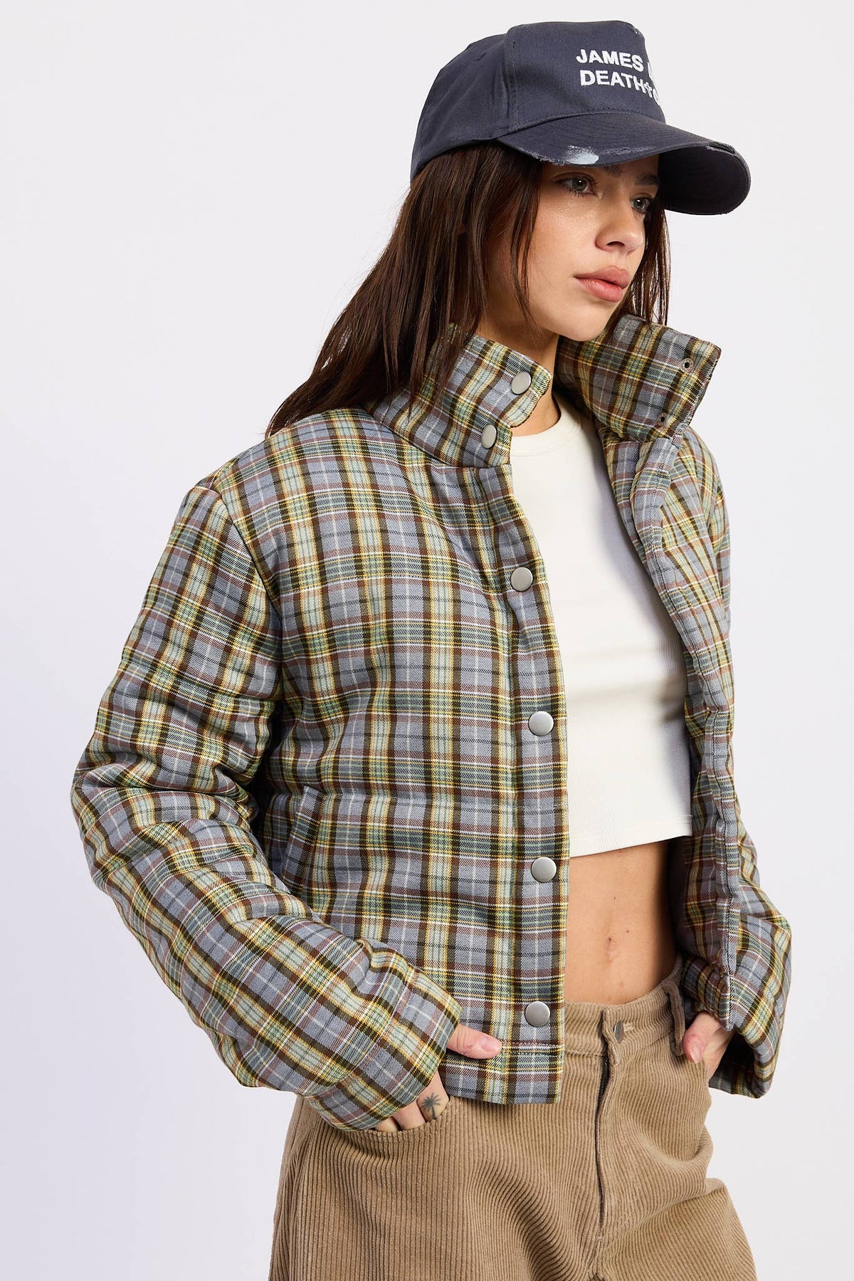 Ari plaid puffer jacket