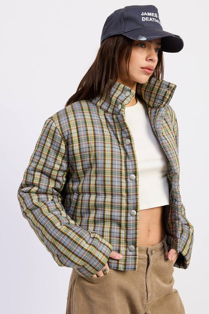 Ari plaid puffer jacket