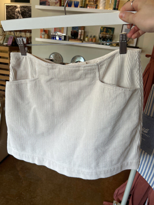 9366 ag white corduroy skirt