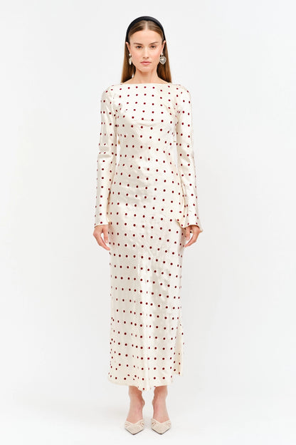 Georgie Cream Dot Dress