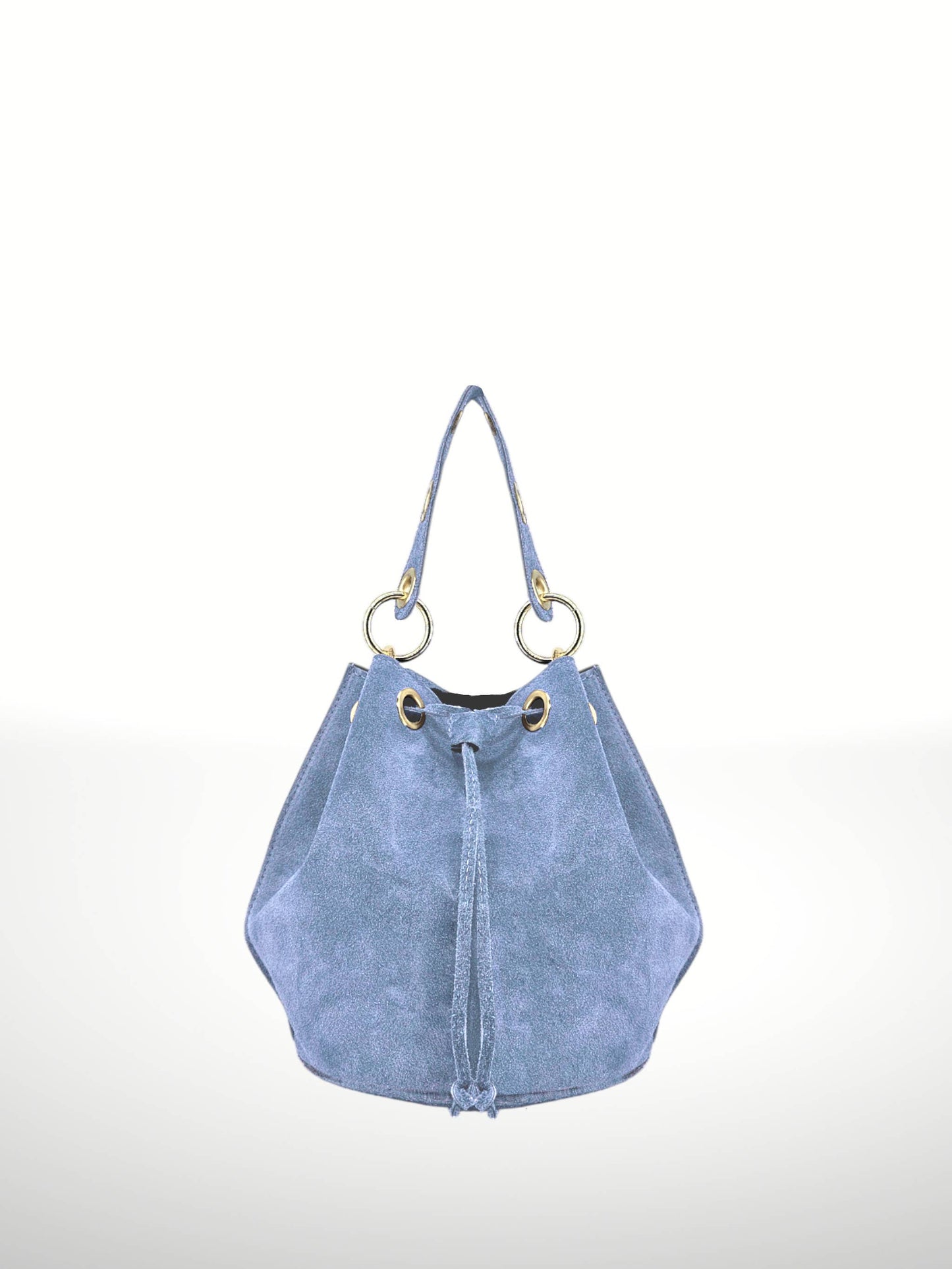 Arlecchino Suede Leather Bucket Bag