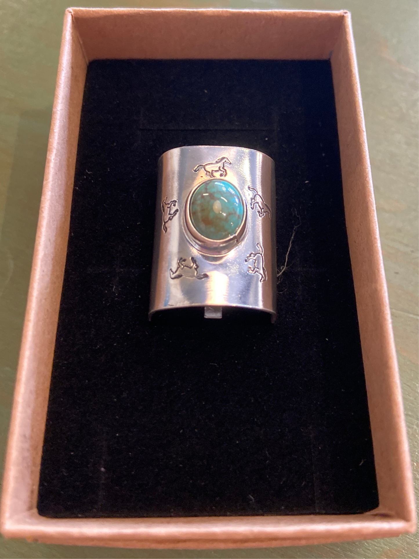 Silverto Strands Turquoise Wild Horse Braid Band