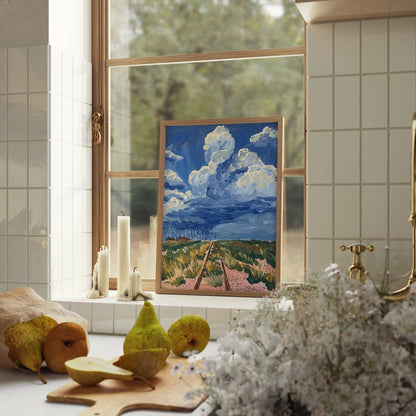 West Texas Rain Clouds Landscape Print