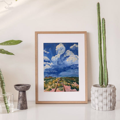 West Texas Rain Clouds Landscape Print