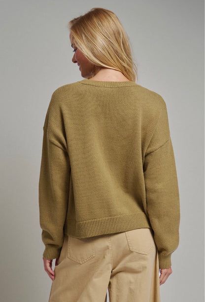 Seaside Sardine Oversized Knit Sweater