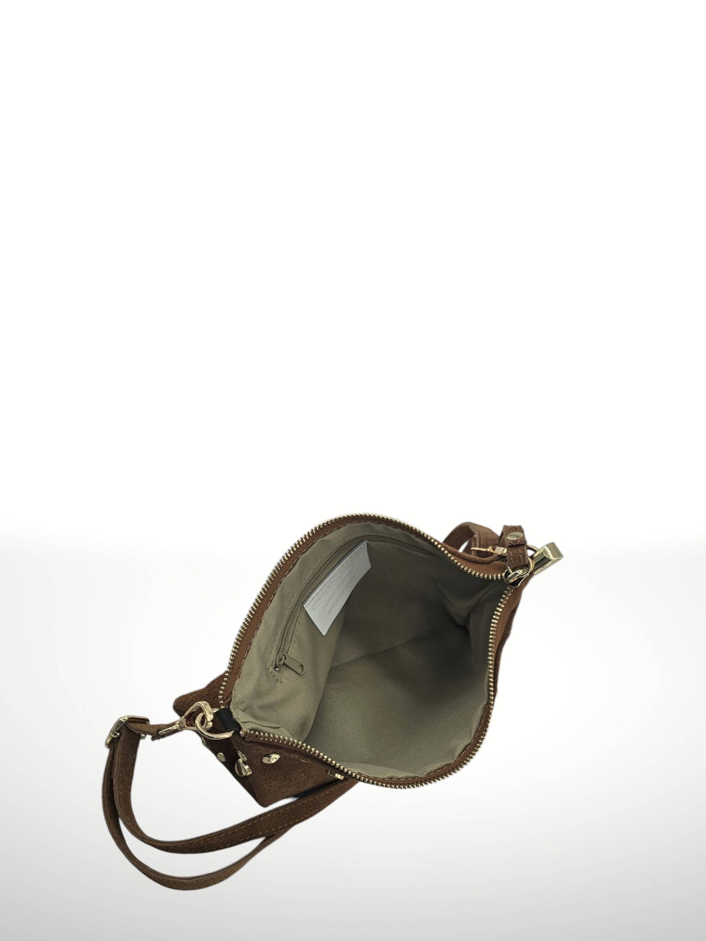 Uniles suede leather handbag