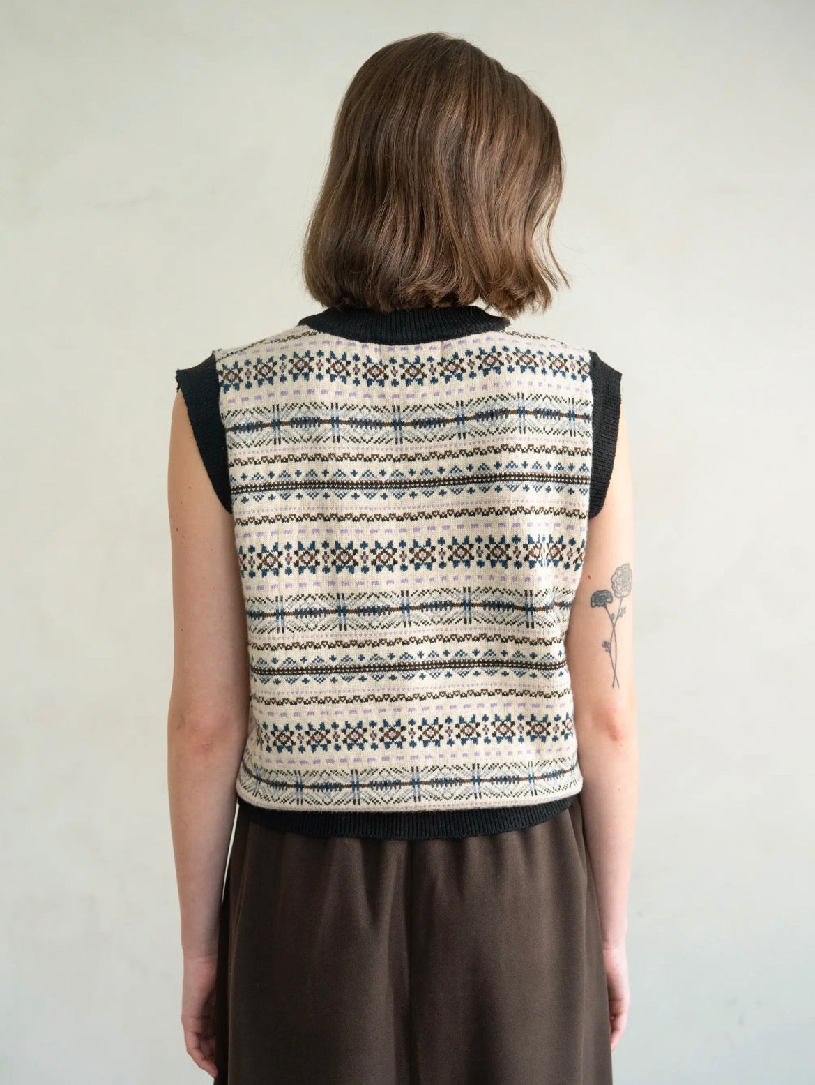 Relaxed Fit Knit Sweater Vest
