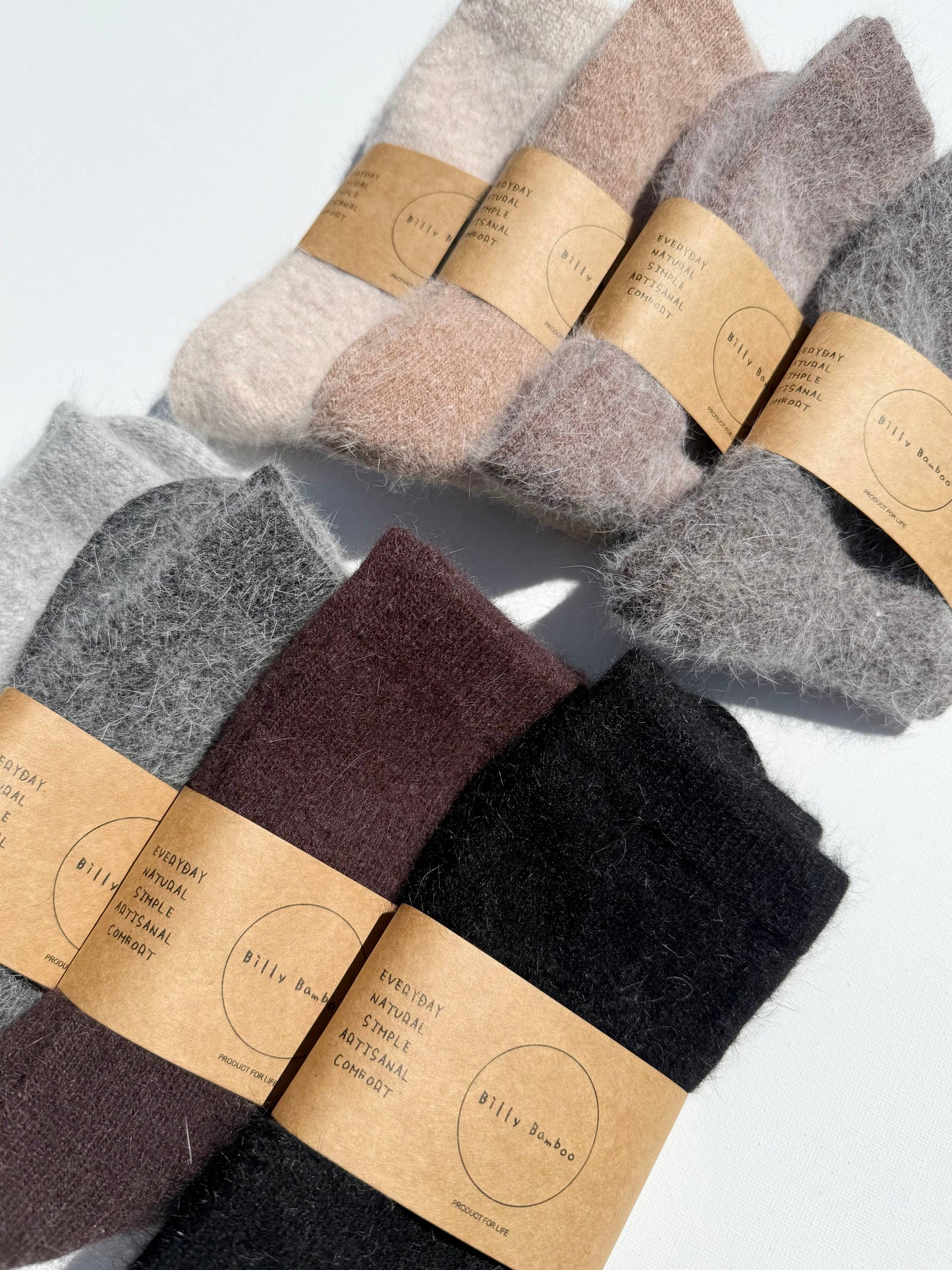 Billy Bamboo Fluff Angora Socks - neutral