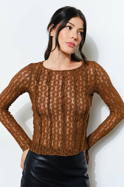 Rita Lace Long Sleeve Top