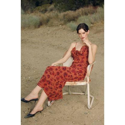 Canyon Still Rosette Detail Maxi Dress