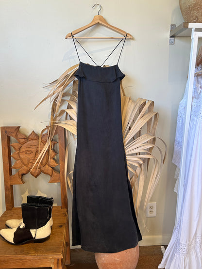 Lacy black ruffle dress