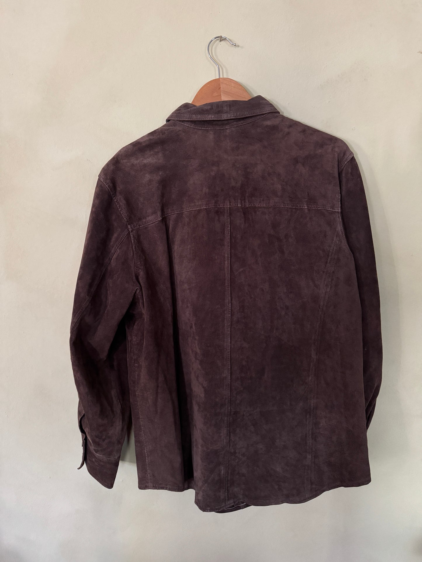 Charter Club Chocolate Brown Suede Shirt Jacket