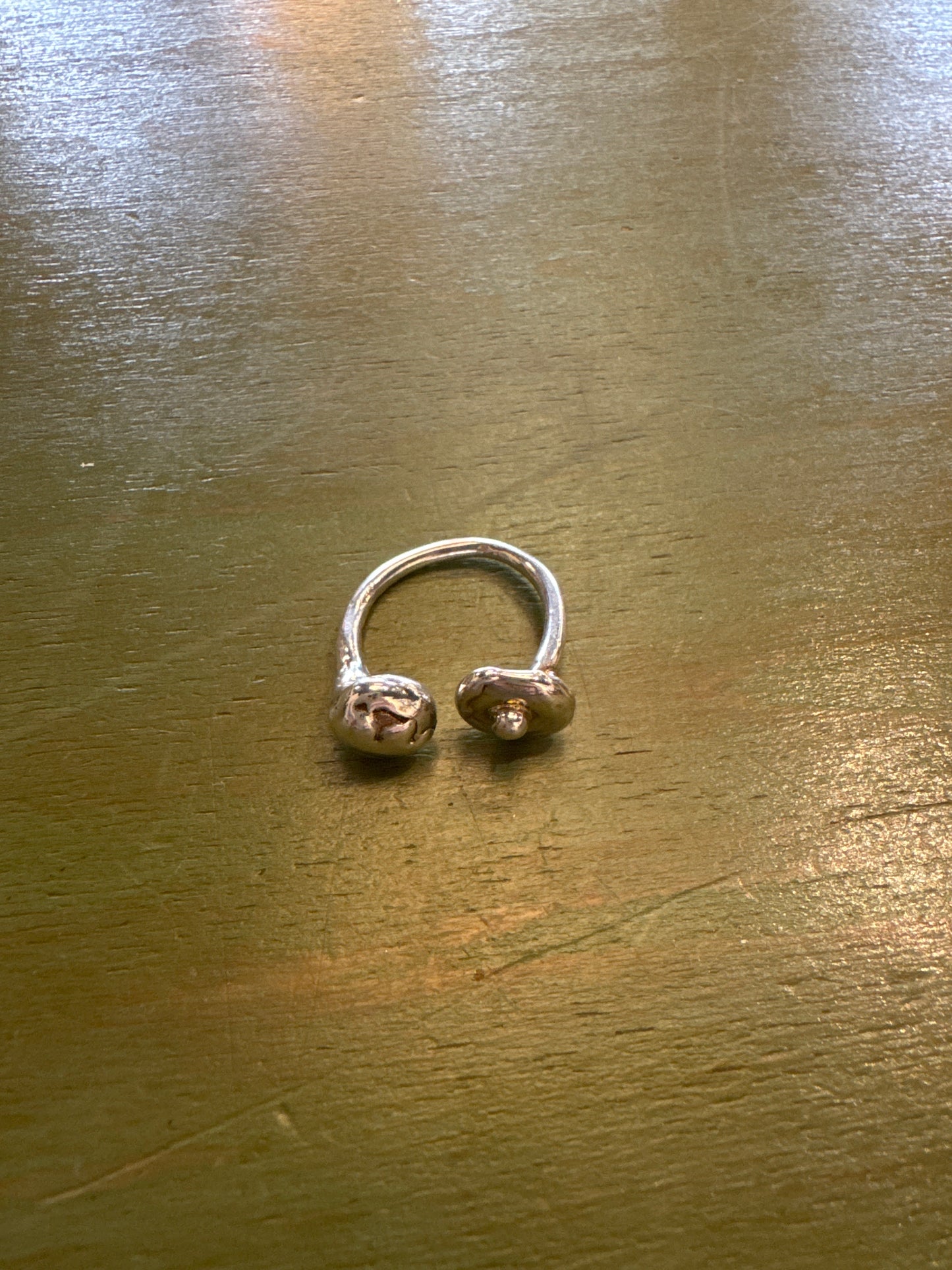 Weave Gold Rivulet Silver Ring