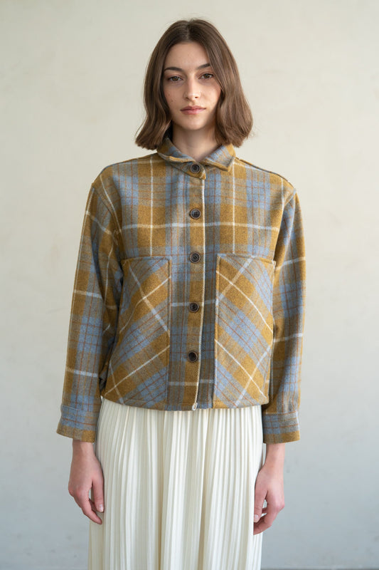 Plaid Button Down Jacket