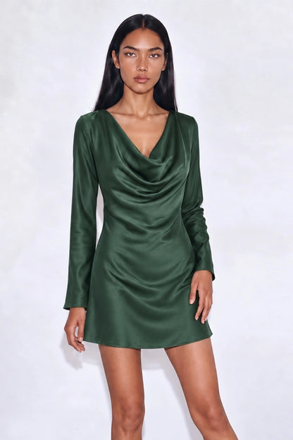 Annabelle Satin Midi Dress