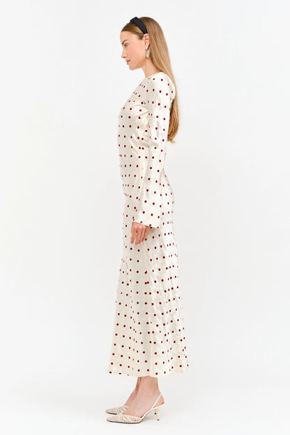 Georgie Cream Dot Dress