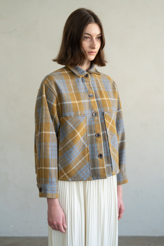 Plaid Button Down Jacket