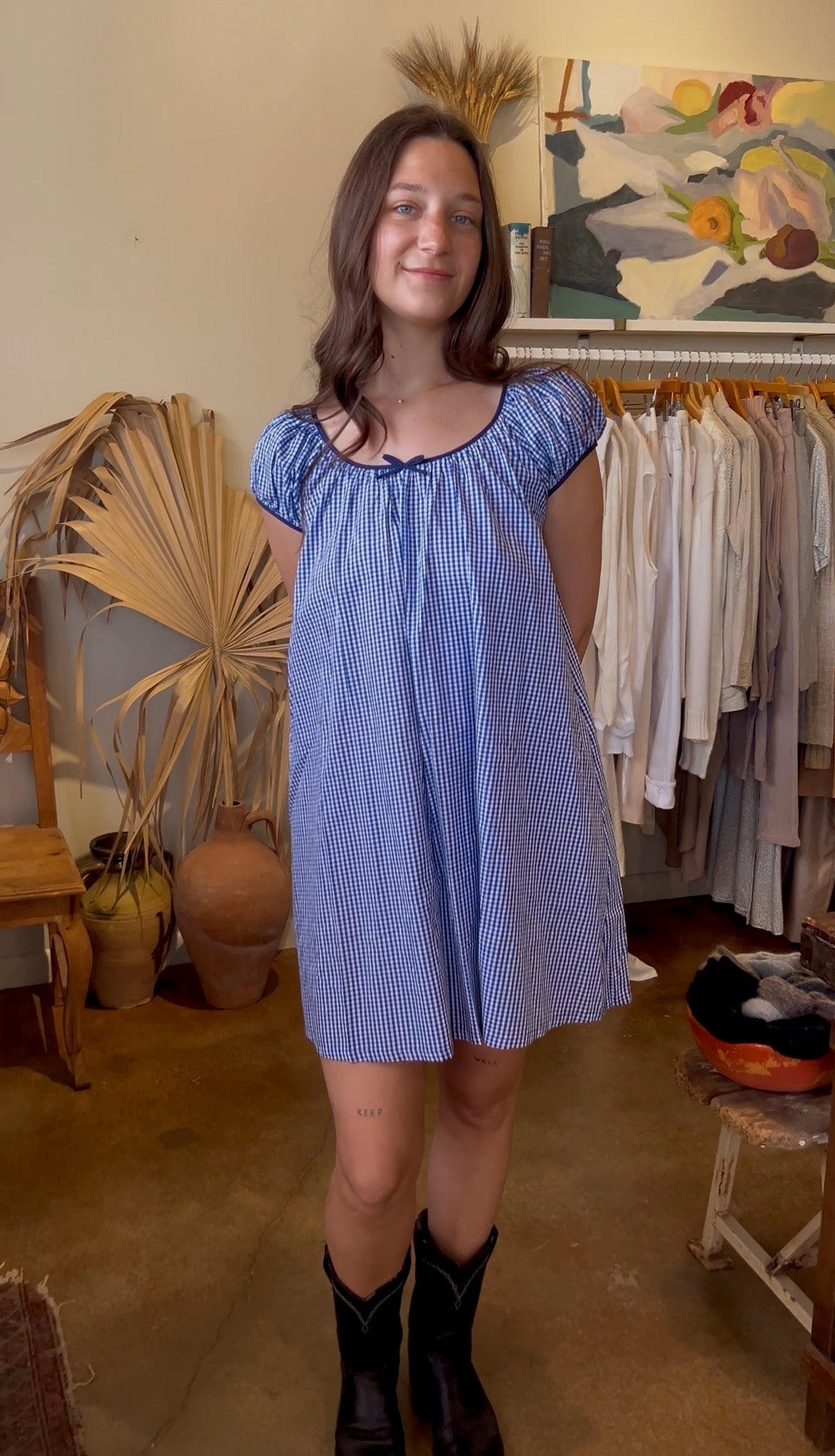 Cassie Gingham Dress