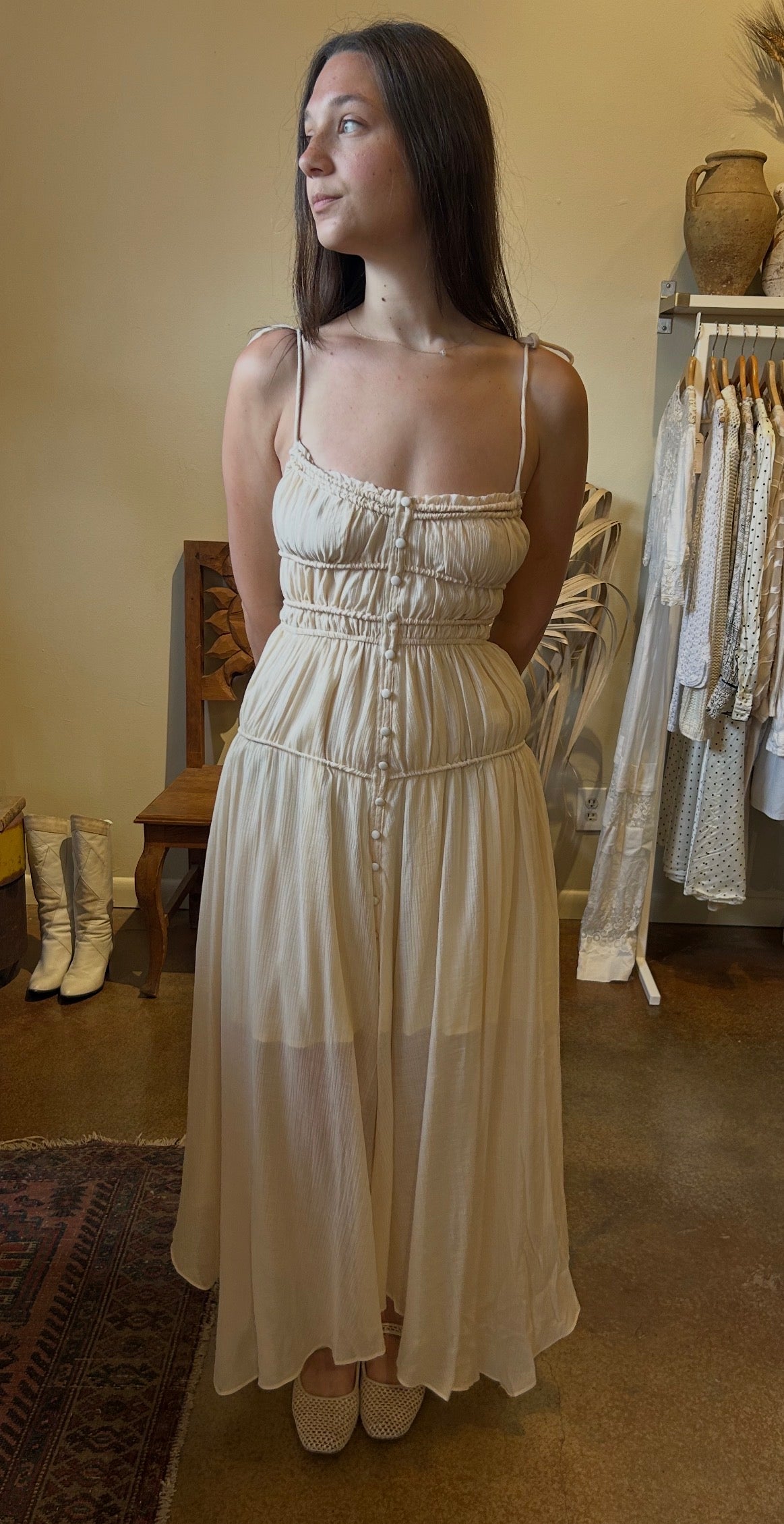 Moon River White Sheer Dress