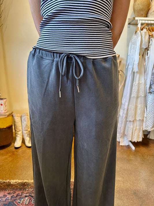 Elle Grey Wide Leg Comfy Pants