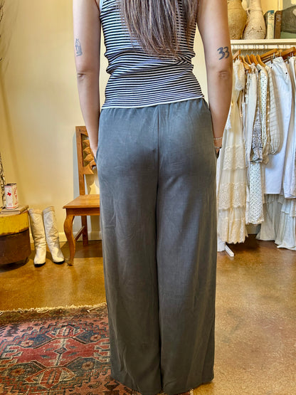 Elle Grey Wide Leg Comfy Pants
