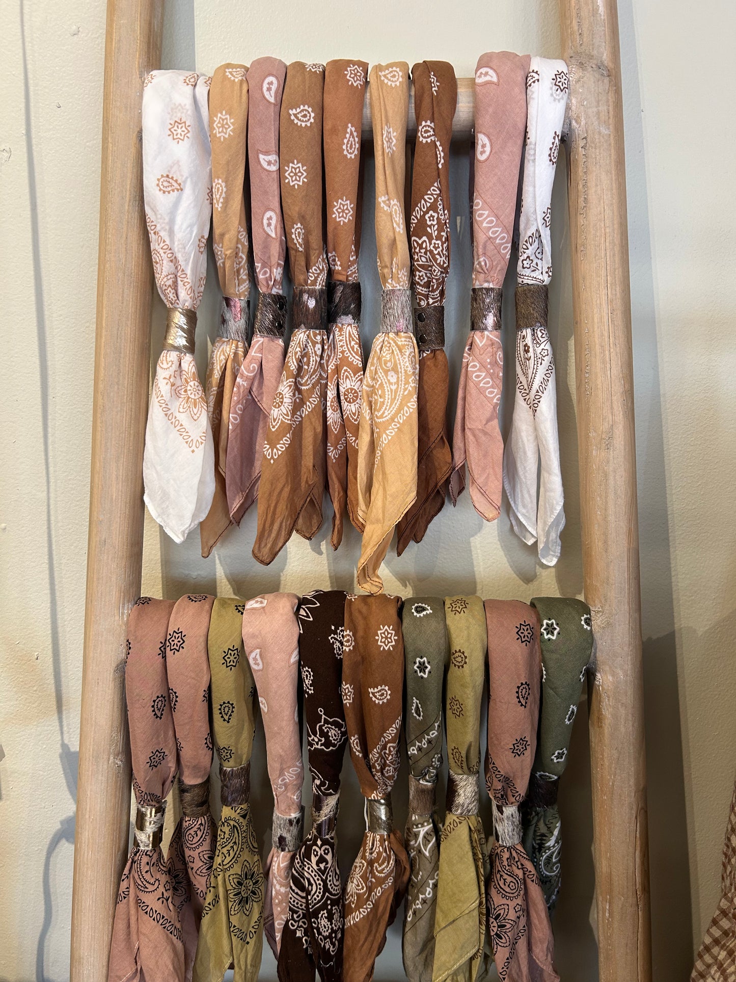 Sun Bandanas w/ Cowhide Slides